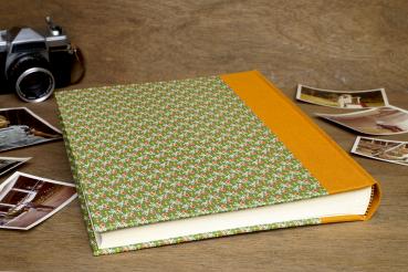 Vintage photo album green yellow "Poldi", special photo album